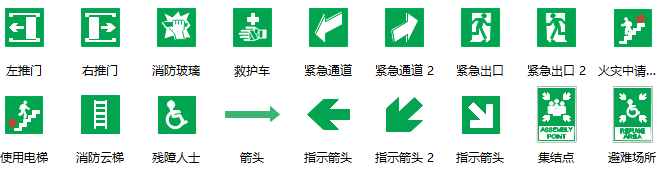 常見消防安全火災時疏散途徑標志的識別